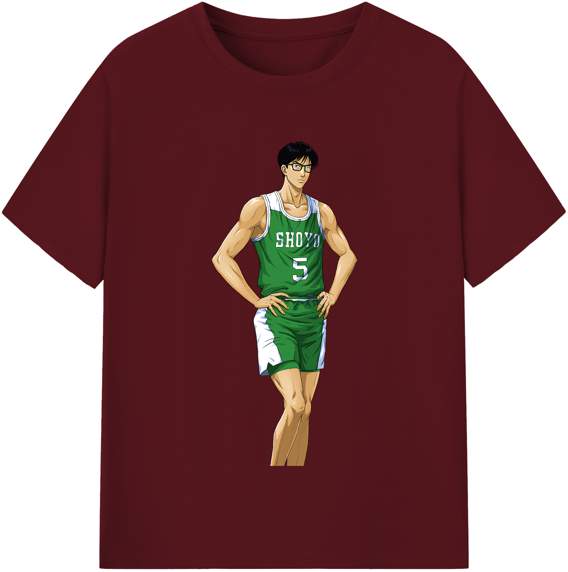 SLAM DUNK／スラムダンク 綿100％半袖Tシャツ（フロントプリント）